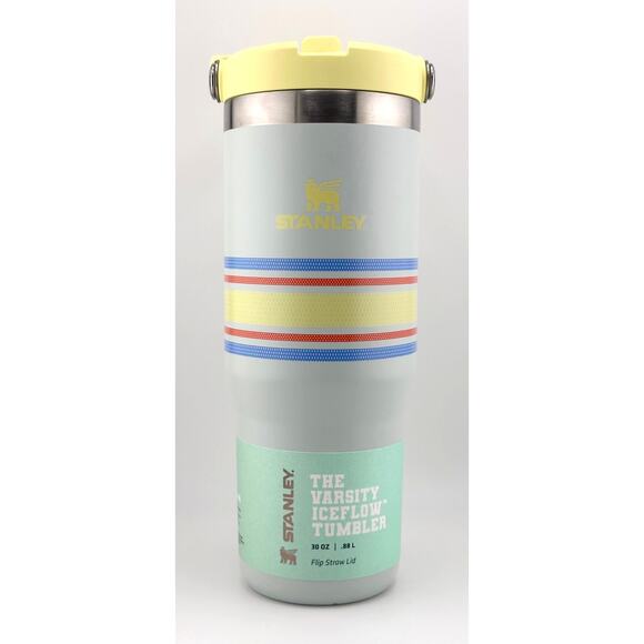 BRAND NEW Stanley 30 oz. IceFlow Flip Straw Tumbler; VARSITY EDITION; MIST MESH - Picture 2 of 5
